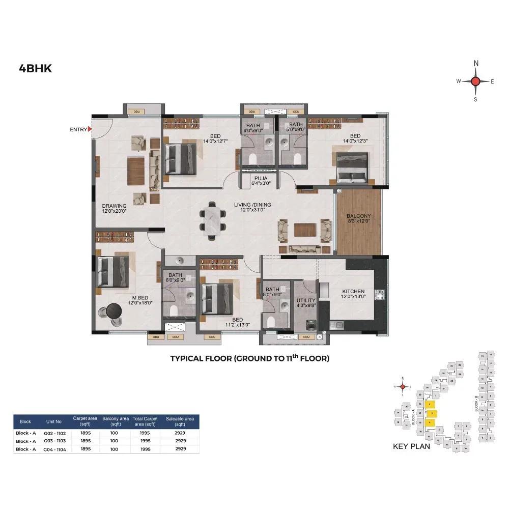 Casagrand Evon apartments floor plan