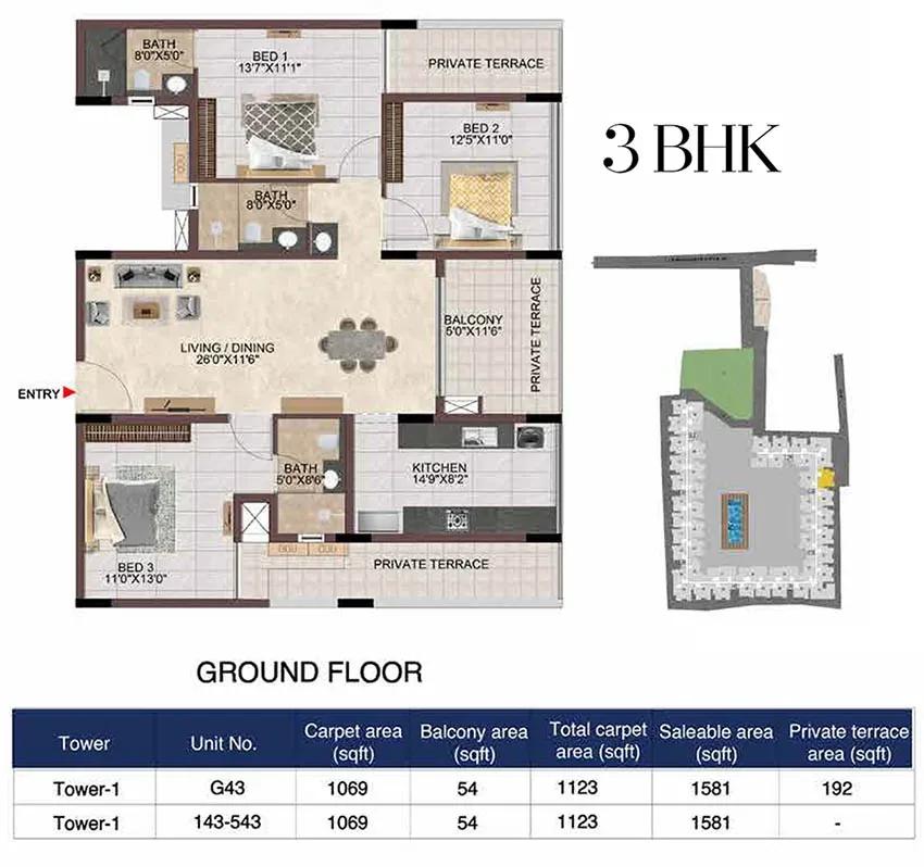 Casagrand Linore apartments floor plan