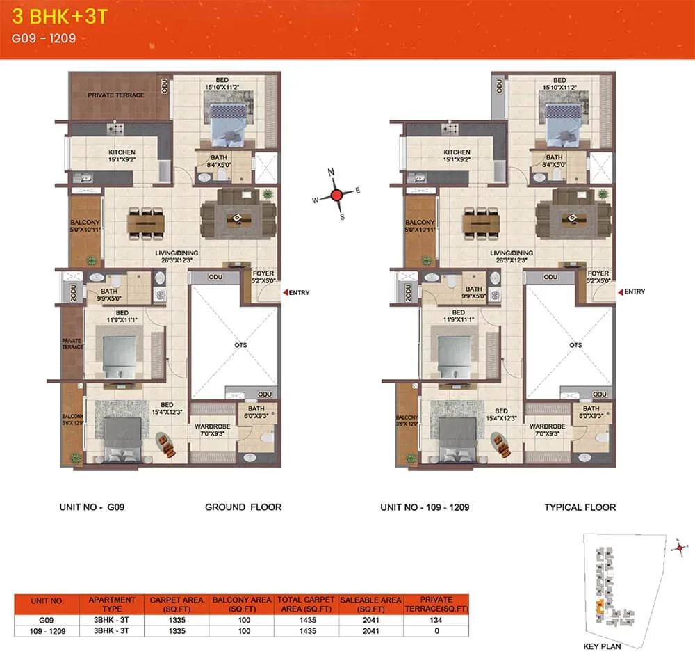Casagrand Meridian apartments floor plan