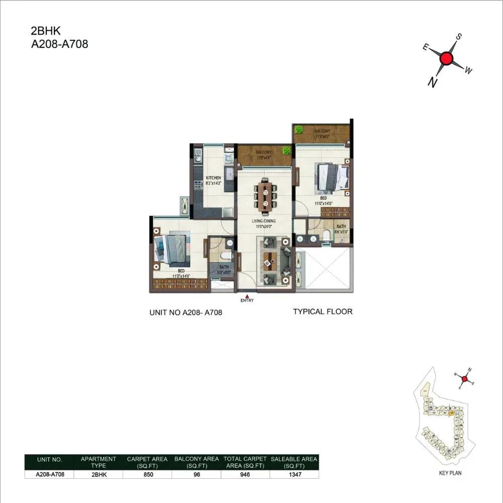 Casagrand Promenade Apartments floor plan