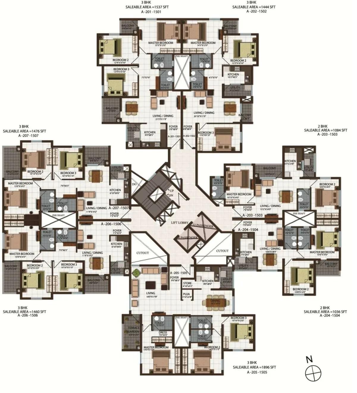 Century Indus apartments floor plan