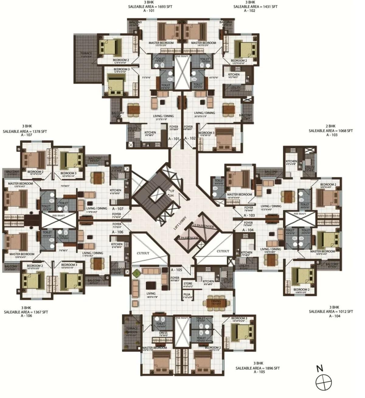 Century Indus apartments floor plan