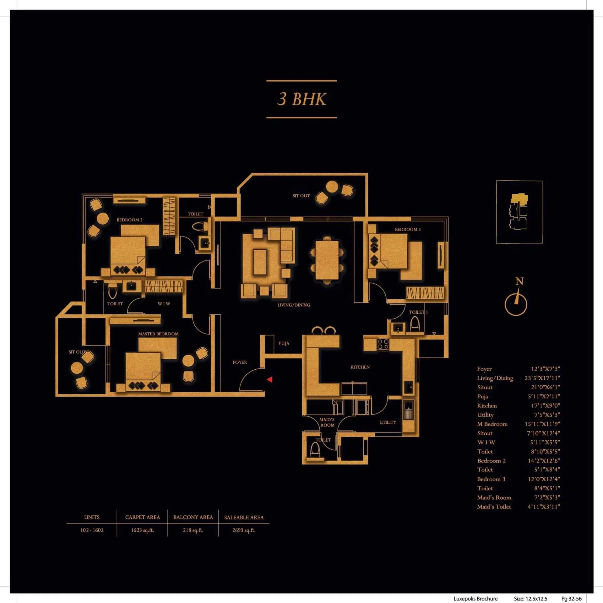 Concorde Luxepolis floor plan Type 1
