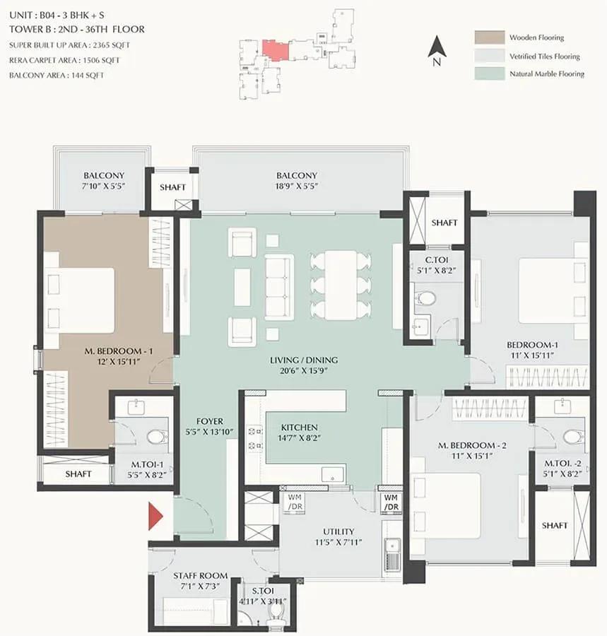 DNR Highline apartments floor plan