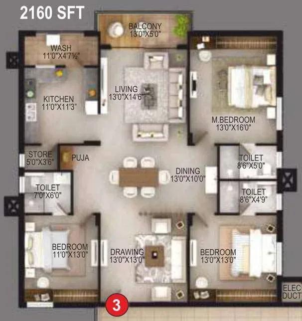 EIPL Apila apartments floor plan