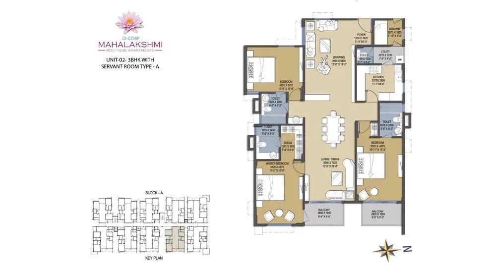 G Corp Mahalakshmi apartments floor plan