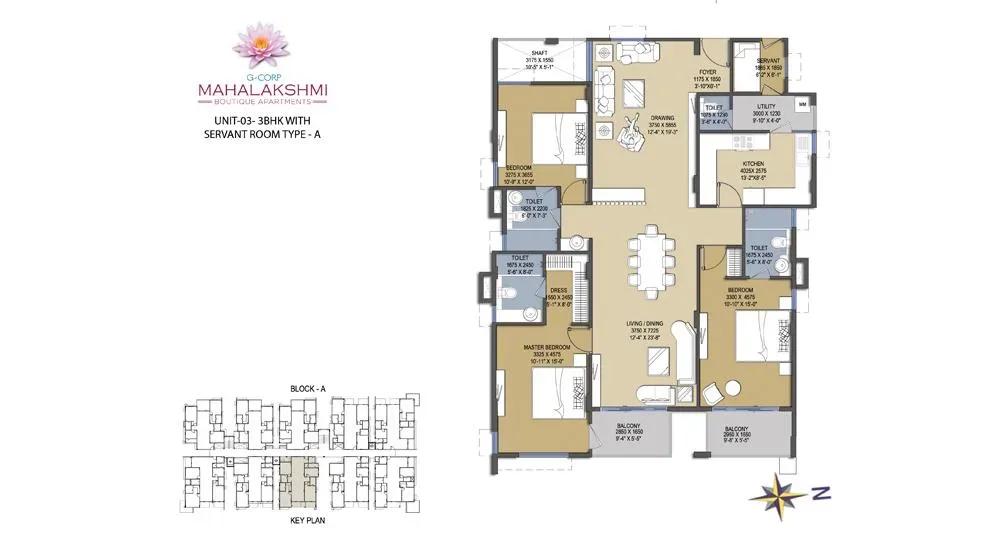 G Corp Mahalakshmi apartments floor plan