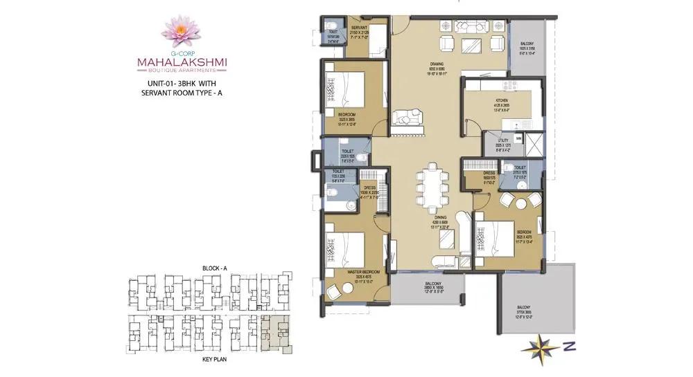 G Corp Mahalakshmi apartments floor plan