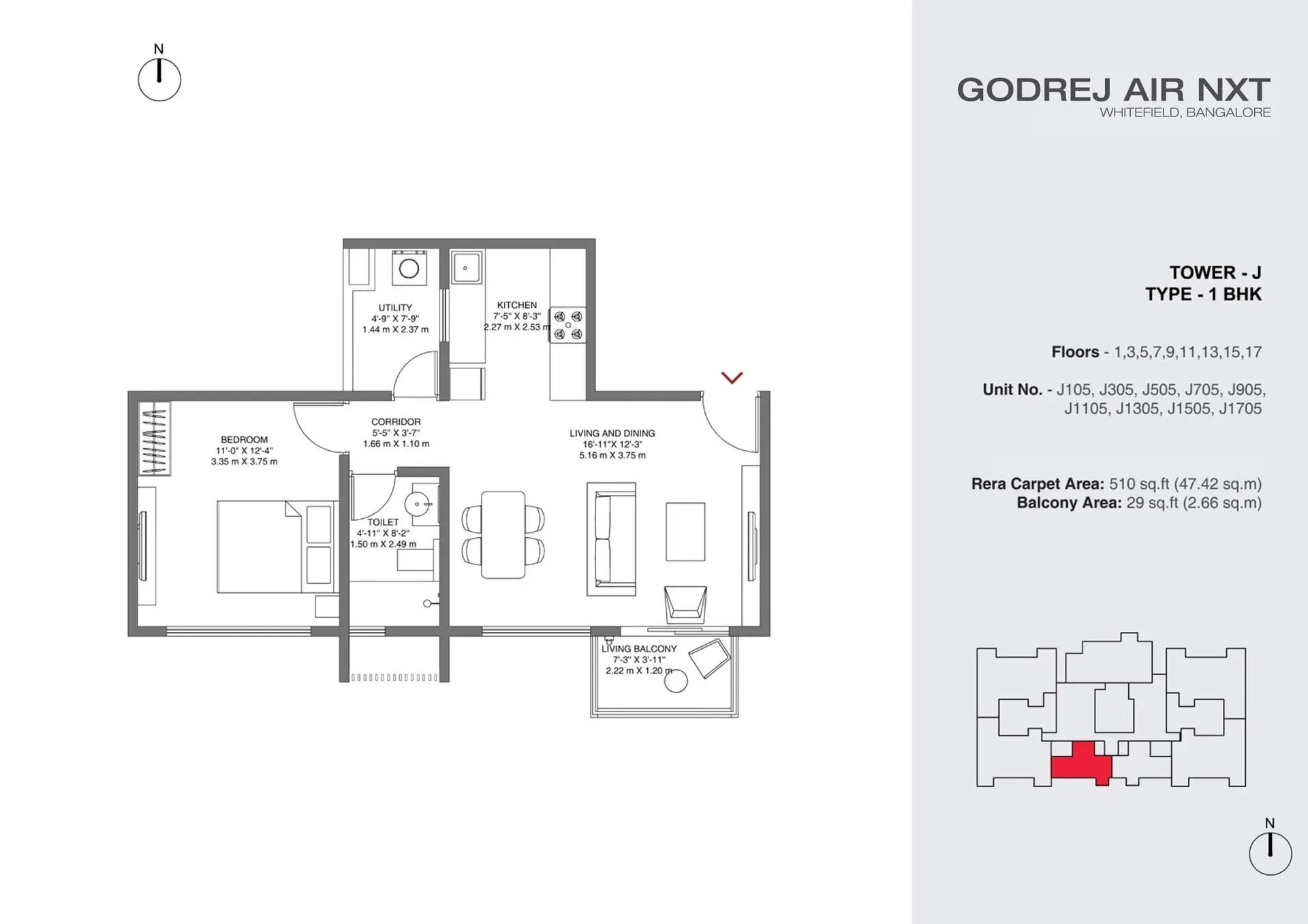 Godrej Air NXT apartments floor plan