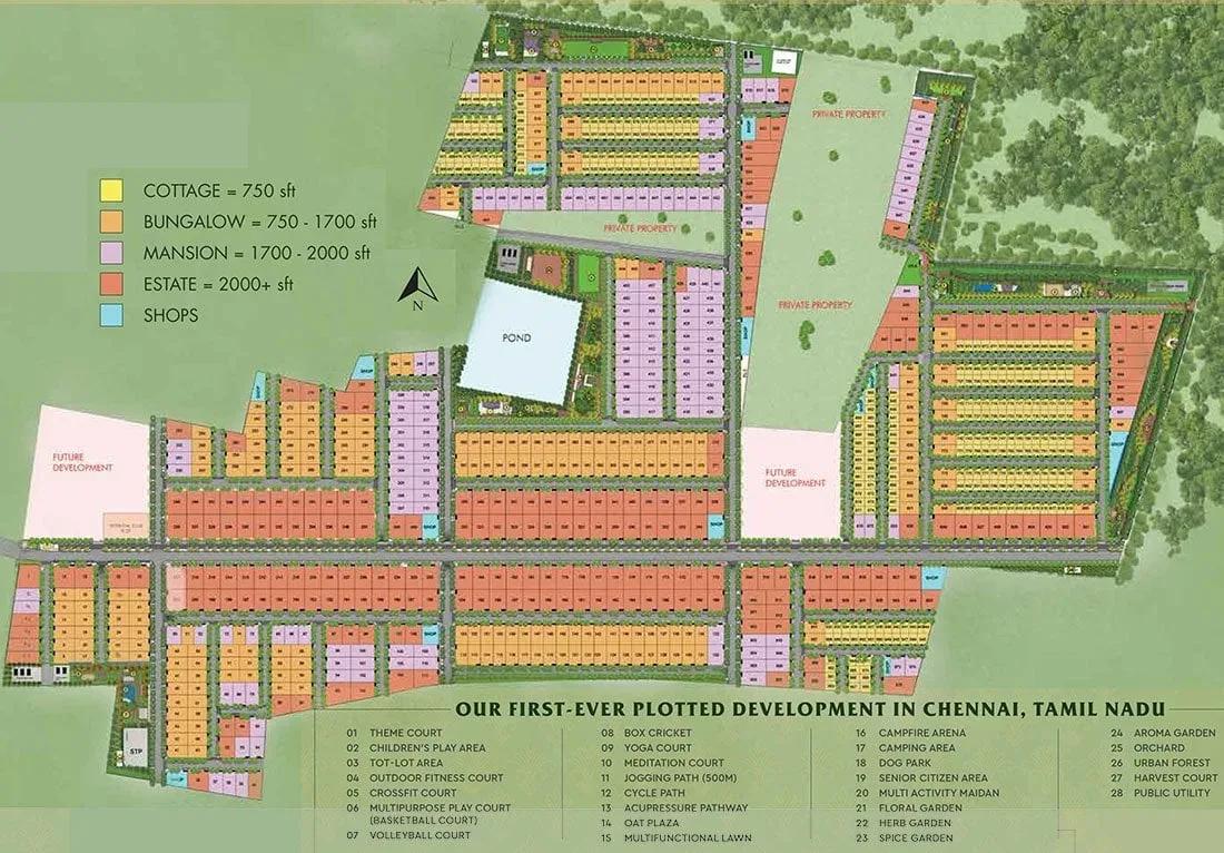 Godrej Sunrise Estate plots master plan