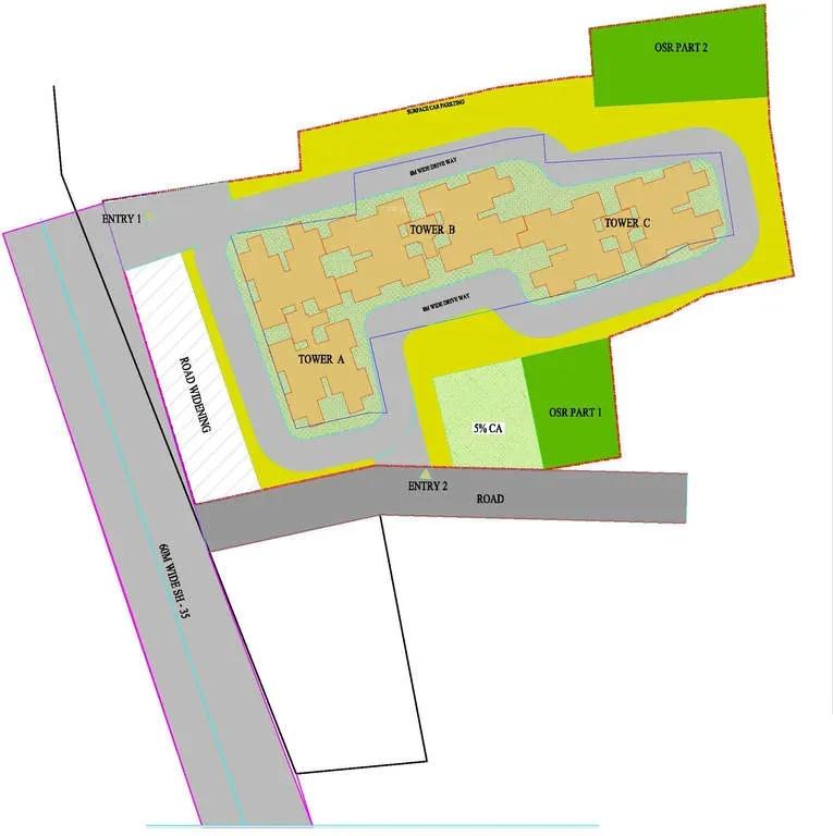 Golden Serenity Towers apartments layout plan