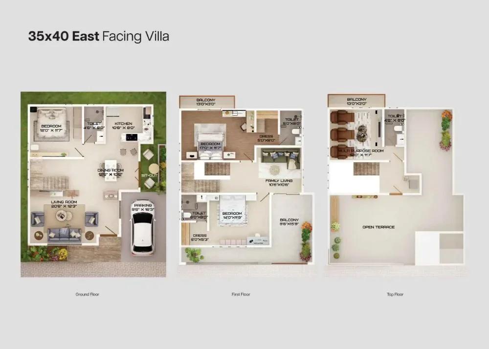 Grand La Palazzo Villas floor plan