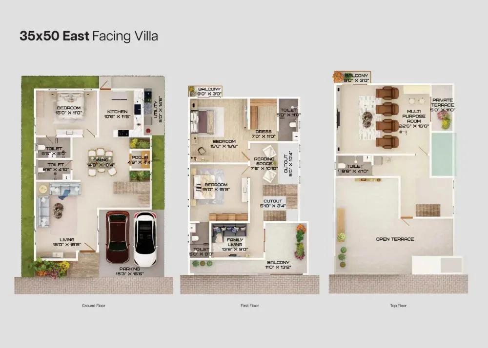 Grand La Palazzo Villas floor plan