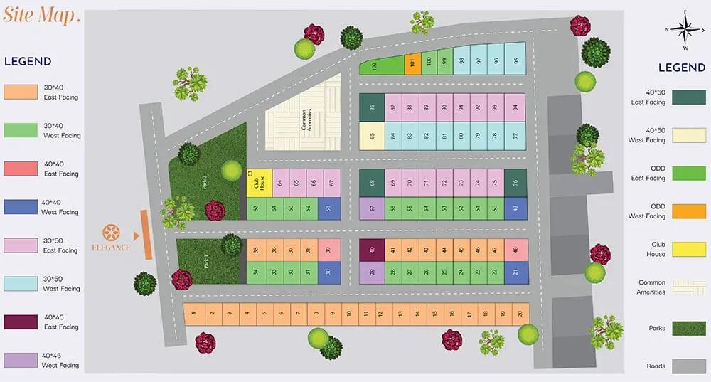 Guru Punvaanii Elegance Villas master plan