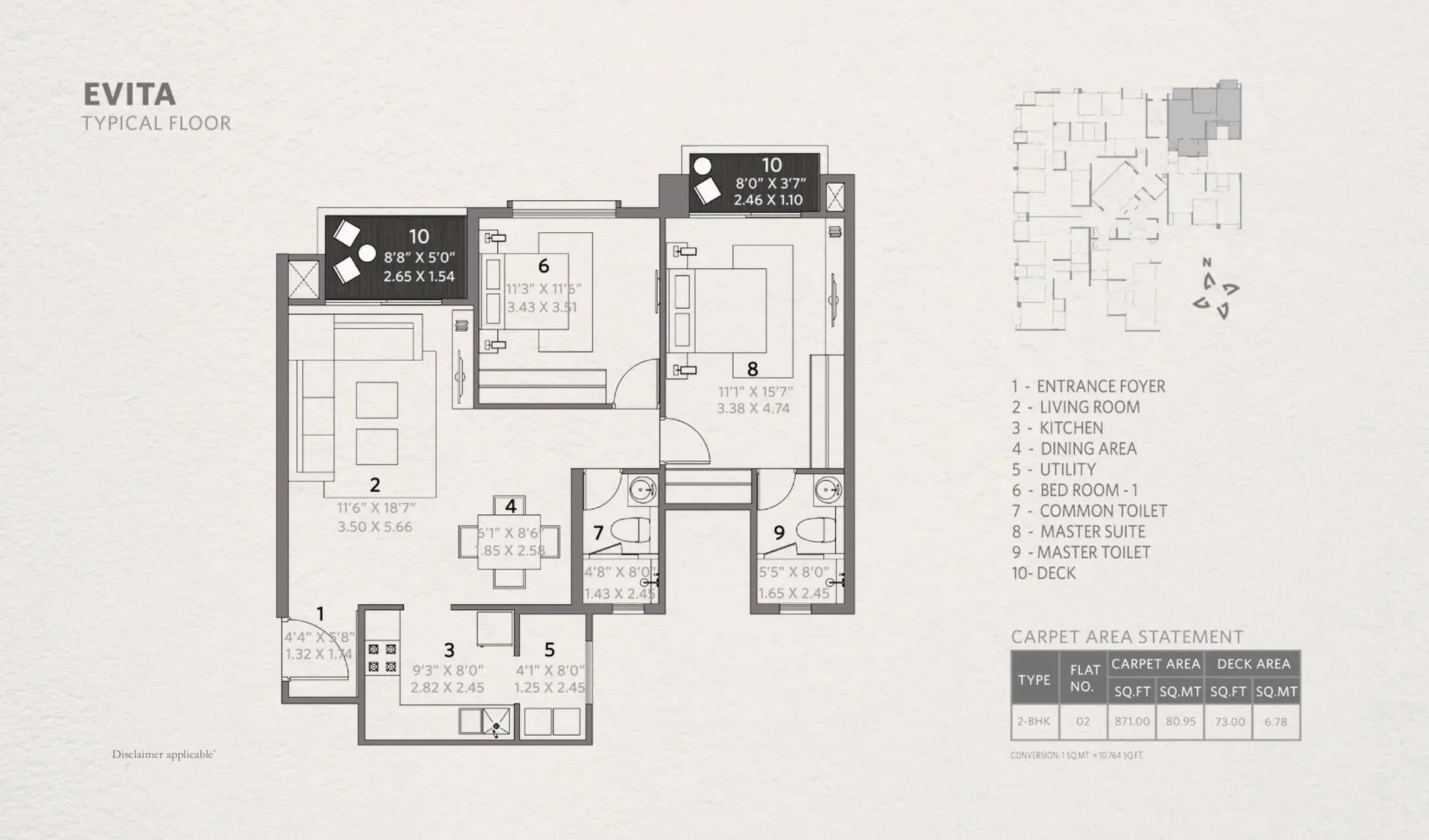 Hiranandani Evita apartments floor plan