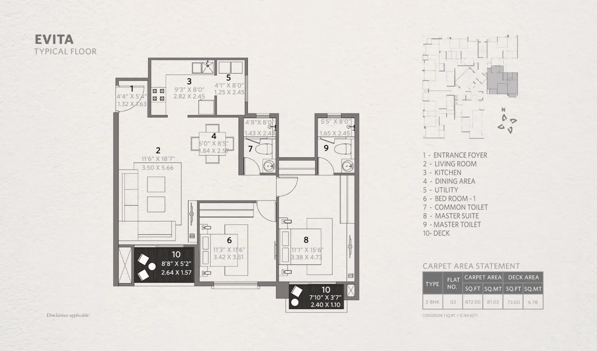 Hiranandani Evita apartments floor plan