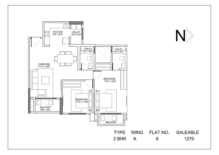 Hiranandani Glen Classic apartments floor plan