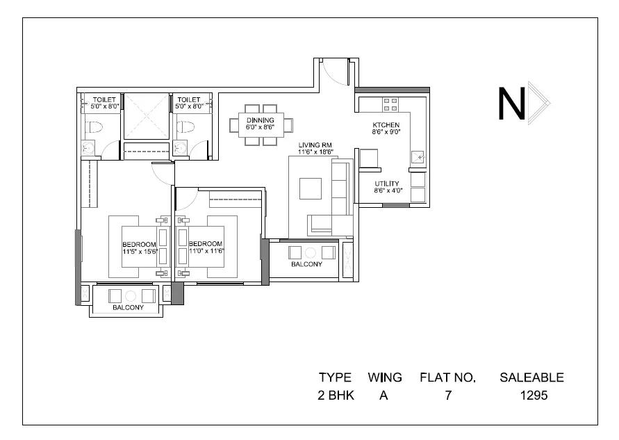 Hiranandani Glen Classic apartments floor plan