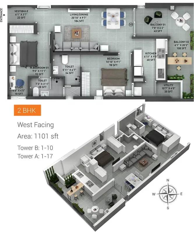 Incor Lake City apartments floor plan