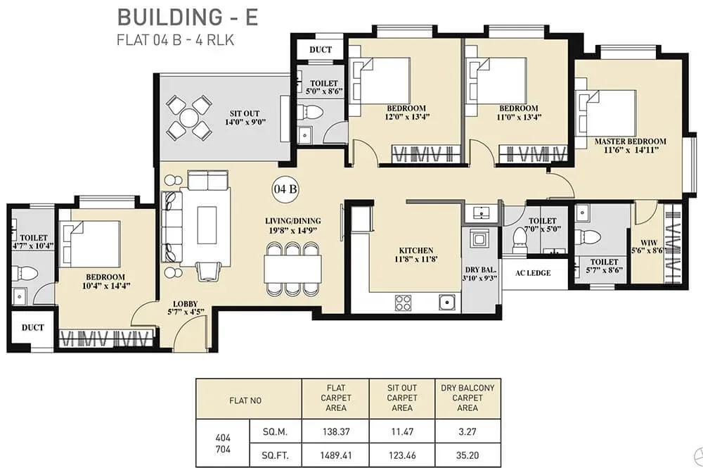 Kolte Patil 24K Sereno apartments floor plan
