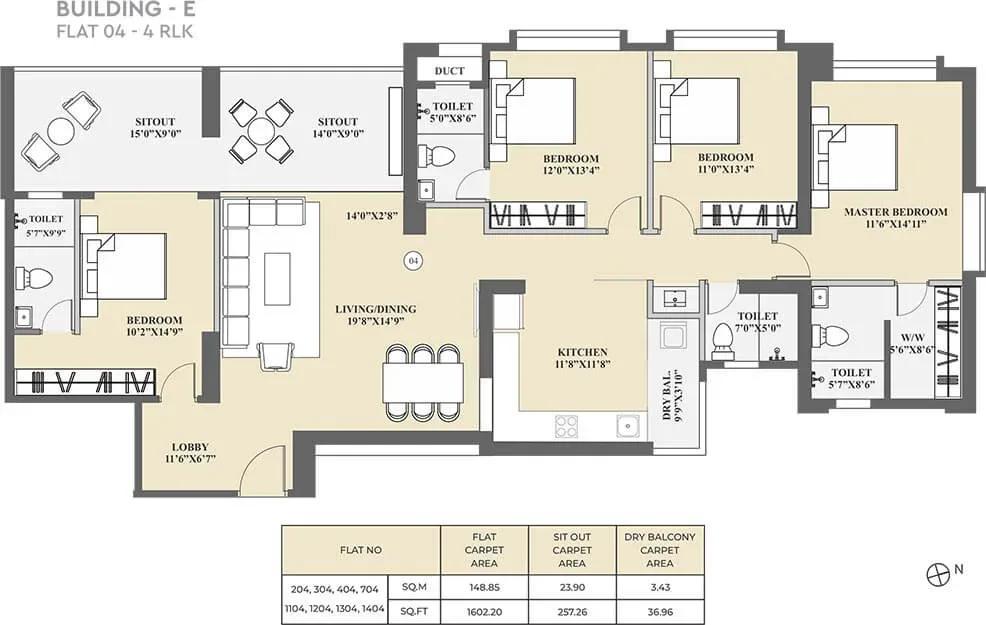Kolte Patil 24K Sereno apartments floor plan