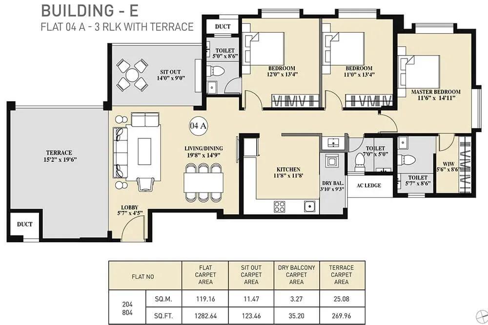 Kolte Patil 24K Sereno apartments floor plan