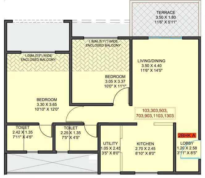 Krisala 41 Estera apartments floor plan