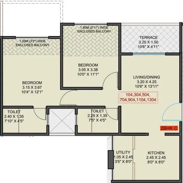 Krisala 41 Estera apartments floor plan