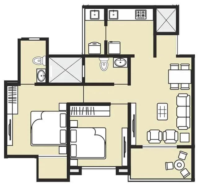 Krisala 41 Estera apartments floor plan