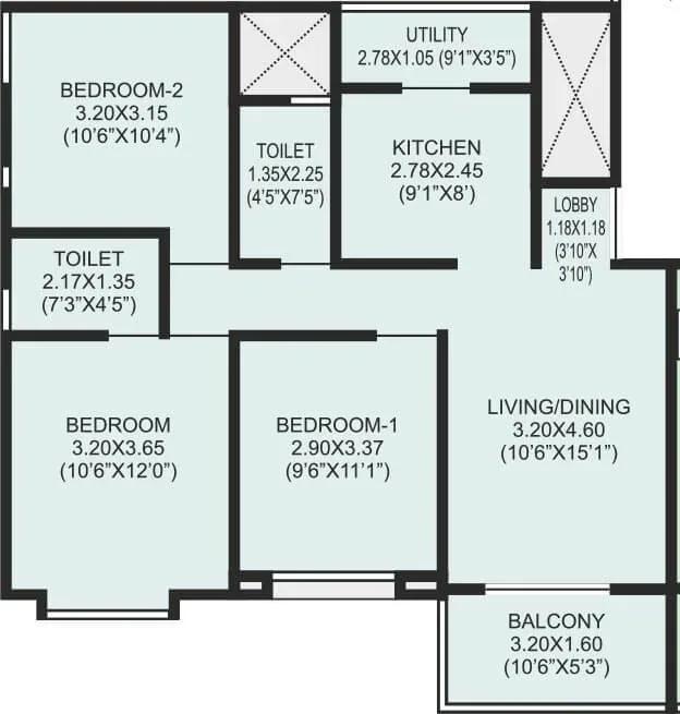 Krisala 41 Estera apartments floor plan