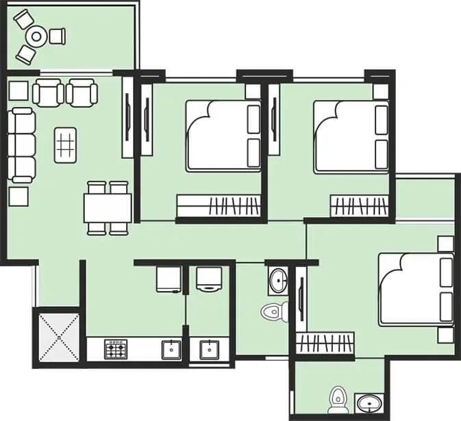 Krisala 41 Estera apartments floor plan