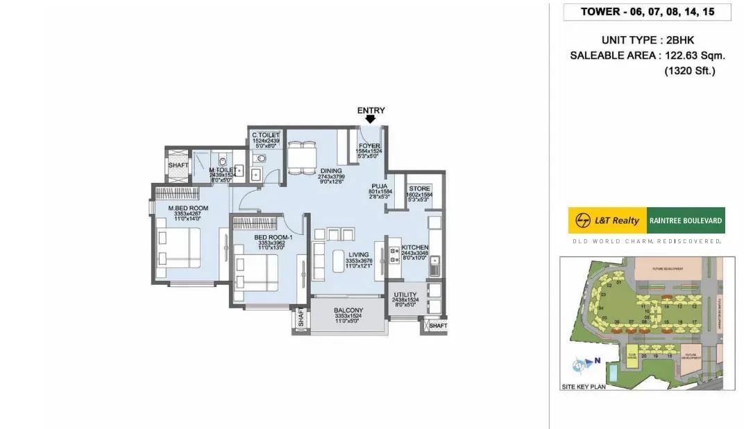 L&T Raintree Boulevard apartments floor plan