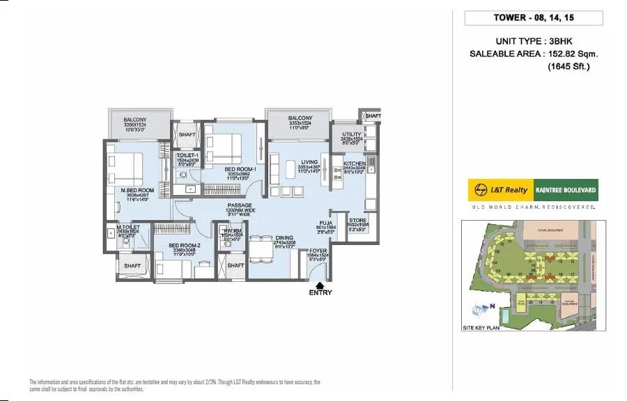 L&T Raintree Boulevard apartments floor plan