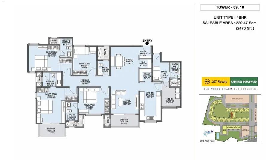 L&T Raintree Boulevard apartments floor plan