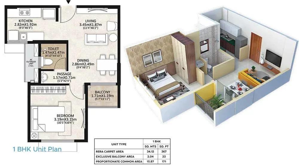 Mahindra Happinest MWC apartments