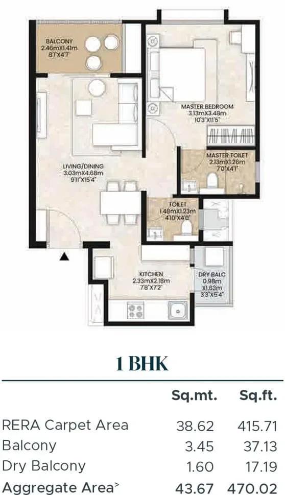 Mahindra Happinest Tathawade floor plan