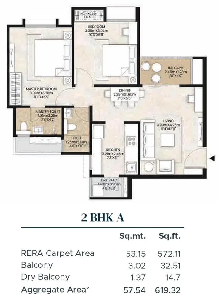 Mahindra Happinest Tathawade floor plan
