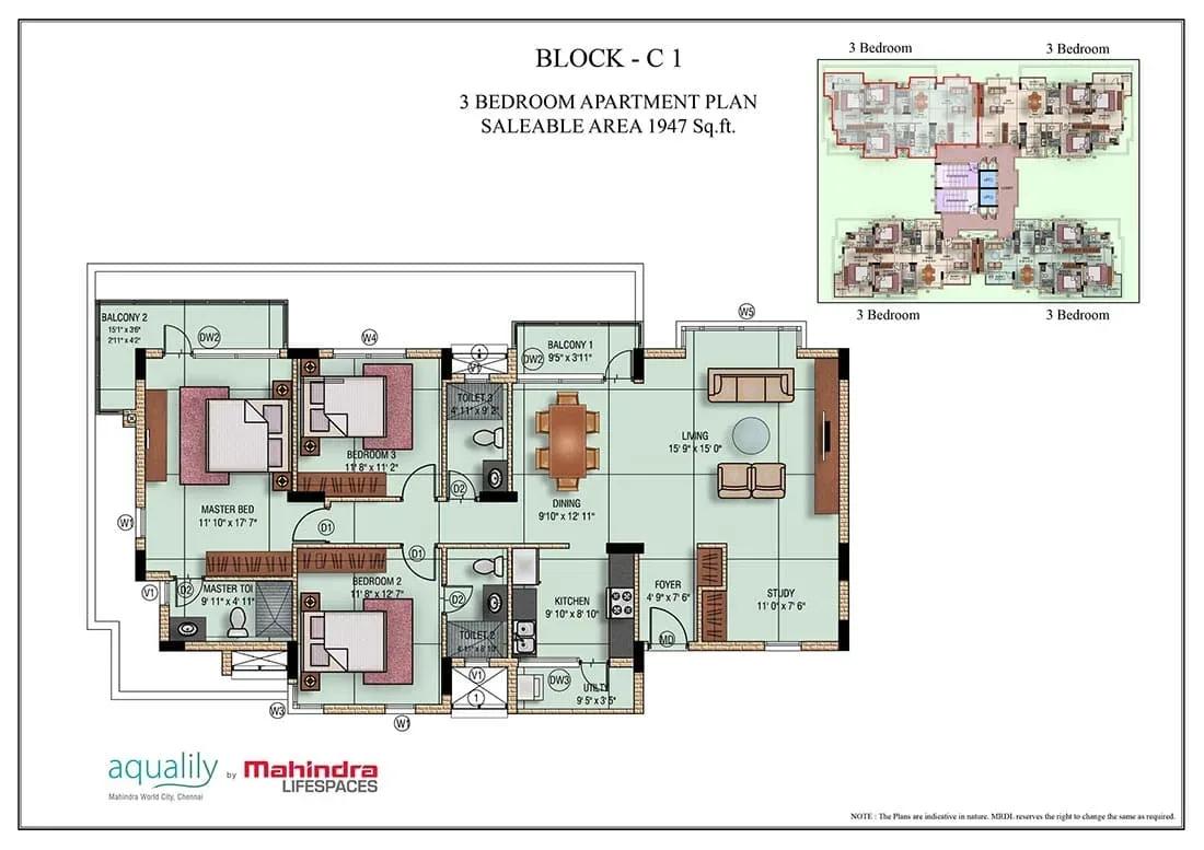 Mahindra World City Aqualily apartments