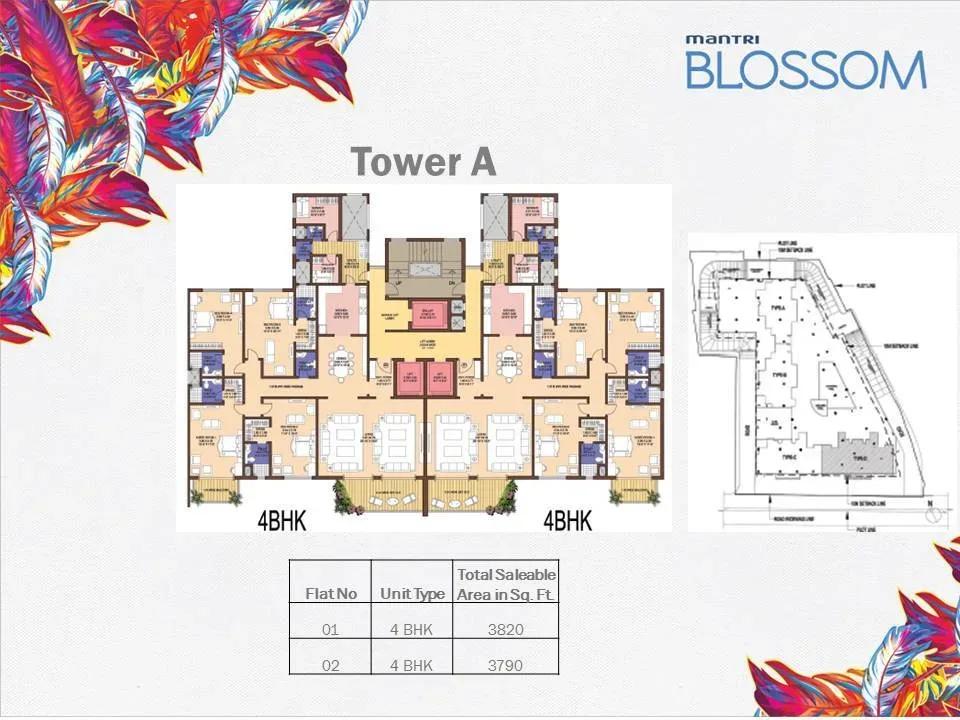 Mantri Blossom apartments floor plan