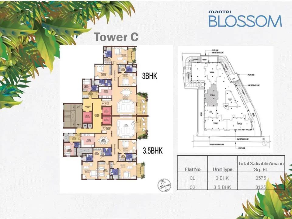 Mantri Blossom apartments floor plan