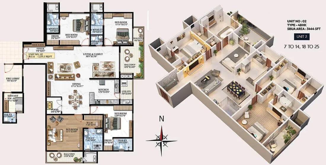 Melange ONE by Vaishnodevi apartments