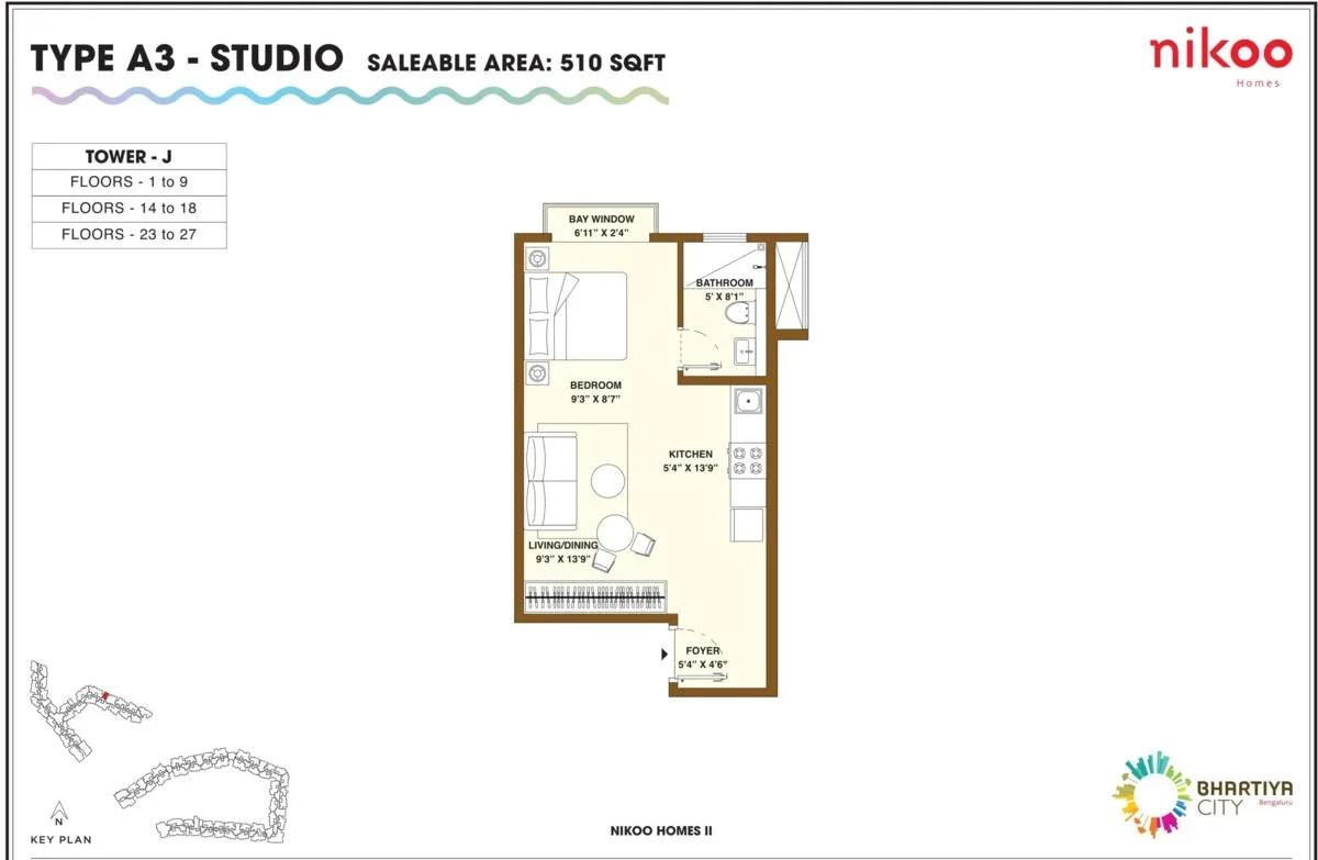 Nikoo Homes Phase 2 apartments floor plan