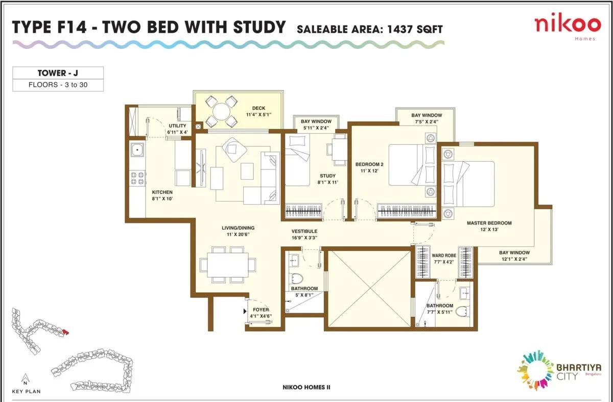 Nikoo Homes Phase 2 apartments floor plan