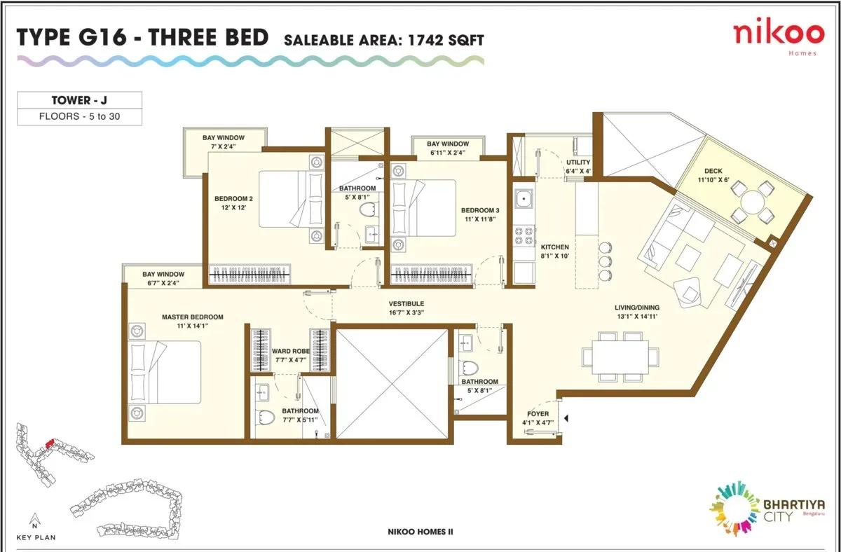 Nikoo Homes Phase 2 apartments floor plan