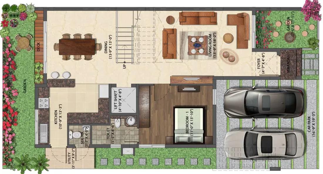 NVT Life Square villas floor plan