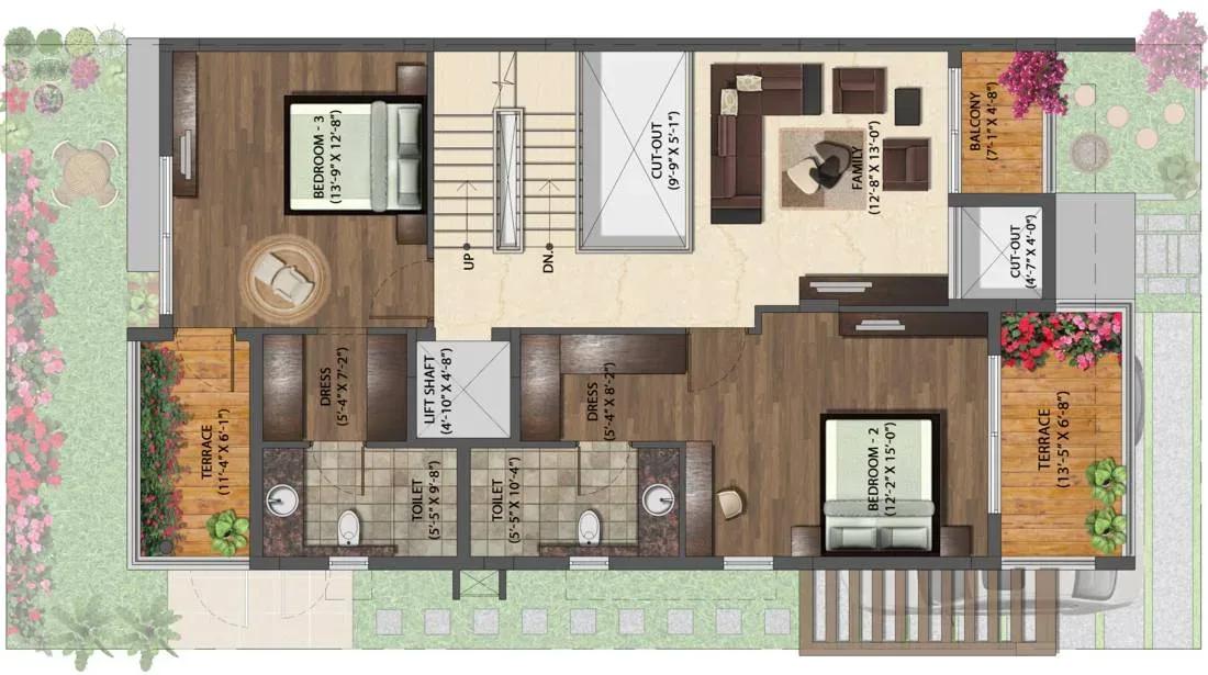 NVT Life Square villas floor plan