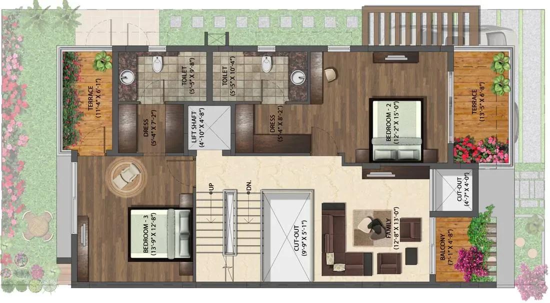NVT Life Square villas floor plan