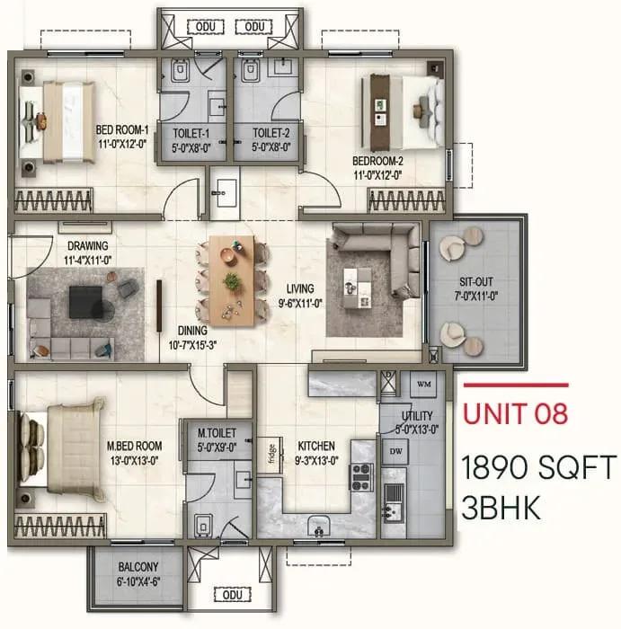Poulomi Florique apartments