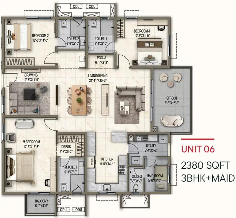 Poulomi Florique apartments