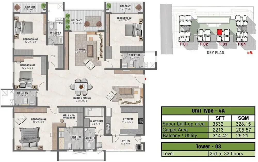 Prestige Clairmont apartments